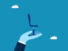 Assign a job position. Support in business work vector