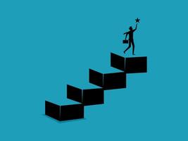 a woman is standing on top of a box with a star on it vector