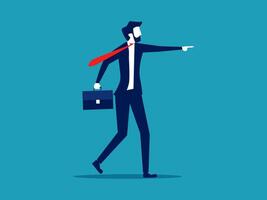 man with a briefcase pointing vector