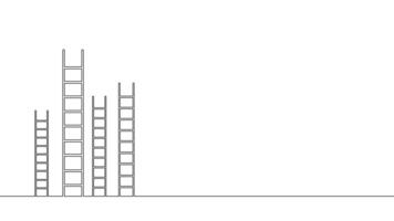a line drawing of a ladder with a ladder on top vector