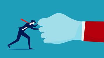 a man in a suit is punching another man in the face vector