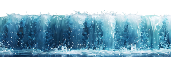 Waterfall Splash 3D Render Abstract Background png