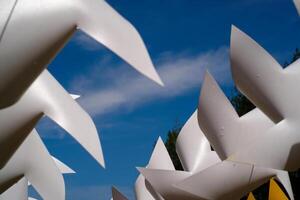 Photography of several Pinwheels hanging from a string. Background of ornaments that decorate the amusement park. Graphic Resources. Background Photography. Travel Destinations photo