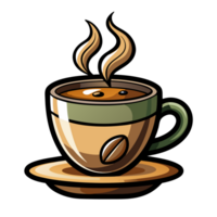 koffie logo in vlak ontwerp stijl klem png