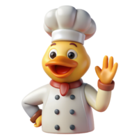 Duck as A Chef 3d Mascot png