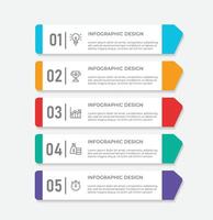 Infographic design with icons and 5 options or steps vector