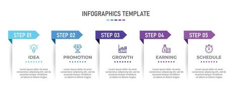 Infographic design with icons and 5 options or steps vector