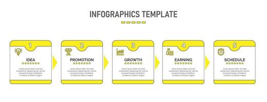 Infographic design with icons and 5 options or steps vector
