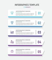 Infographic design with icons and 5 options or steps vector