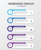 Infographic design with icons and 5 options or steps vector