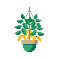 Realistic hand-drawn versatile potted houseplant vector