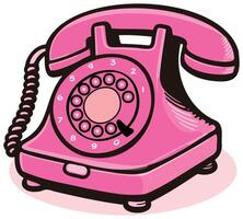 Retro Rotary Telephone vector