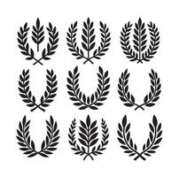 laurel sign illustration icon logo illustration vector