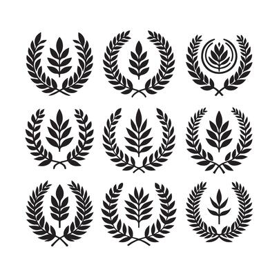 laurel sign illustration icon logo illustration