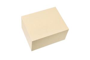 Simple but high-quality cardboard box. Gift wrapping. Isolate on a white back photo