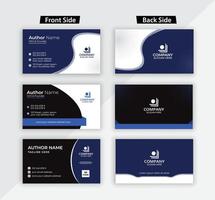 Clean style modern business card template or visiting card design bundle vector