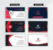 Clean style modern business card template or visiting card design bundle vector