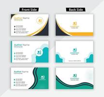 Clean style modern business card template or visiting card design vector