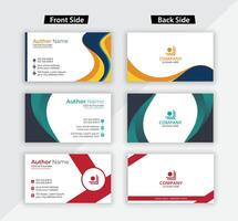Clean style modern business card template or visiting card design vector