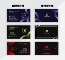 Clean style modern business card template or visiting card design bundle vector