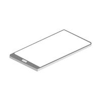 Smartphone icon in isometric 3d style on a white background. Can be used for smartphone applications, websites, brochures, pamphlets vector