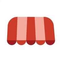 Awning icon. Flat illustration of awning icon for web design. illustration of a shop awning which can be used as a shop icon in the application. Illustration design element vector