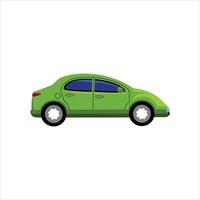 Green car isolated on white background. Car illustration in flat style. Design elements Editable car icon illustration in eps10 format. 4 wheeled vehicle illustration design vector