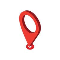 Red map pointer icon isolated on white background. pin location symbol illustration graphic design. Suitable for use in map design, location tags, share locations, location markers vector