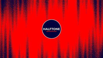 Abstract halftone background with red and navy color vector