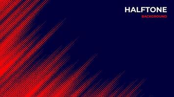 Abstract halftone background with red and navy color vector
