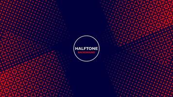 Abstract halftone background with red and navy color vector
