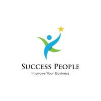 Abstract logo template design of person reaching for the stars with a creative idea.Logo for business, community, success and dreams. vector