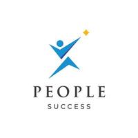 Abstract logo template design of person reaching for the stars with a creative idea.Logo for business, community, success and dreams. vector