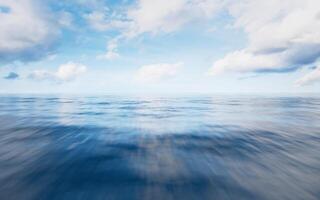 Empty water surface with motion blur, 3d rendering. photo
