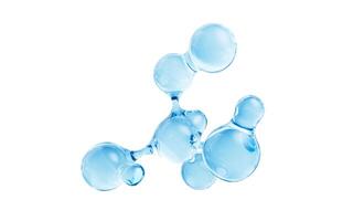 Molecule and water bubble, 3d rendering. photo
