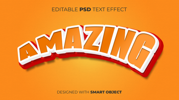 Text Effect of Amazing Editable for Title, Copy, Poster, Event, Marketing, 3D Text, Caption, Style psd