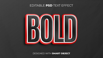 Text Effect of Bold Editable for Title, Copy, Poster, Event, Marketing, 3D Text, Caption, Style psd