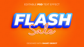 Text Effect of Flash Sale Editable for Title, Copy, Poster, Event, Marketing, 3D Text, Caption, Style psd