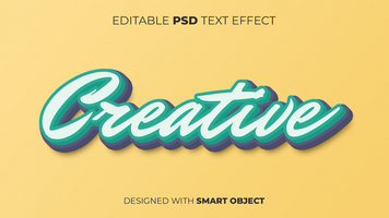 Text Effect of Creative Editable for Title, Copy, Poster, Event, Marketing, 3D Text, Caption, Style psd