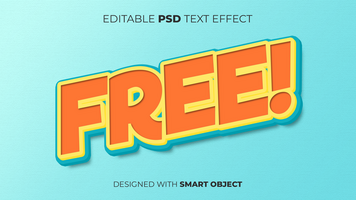 Text Effect of Free Editable for Title, Copy, Poster, Event, Marketing, 3D Text, Caption, Style psd