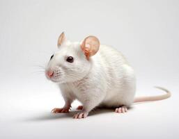White Mouse with Curious Eyes photo