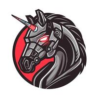 A horse with a robotic mane vector
