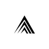 Minimalist logo letter A with line vector