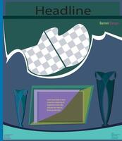 This is Banner design. It can be used in graphics and web. vector