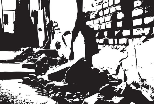 Black and white cement cracked grunge background texture