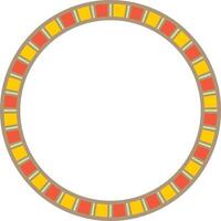 colored round Egyptian ornament. Circle, frame, ring of ancient Egypt.Pattern of lotus flowers and sun vector