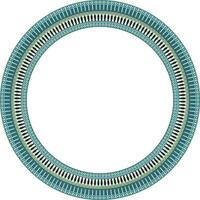 colored round classical Greek meander ornament. Pattern, circle of Ancient Greece. Border, frame, ring of the Roman Empire. vector