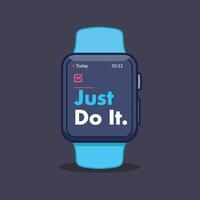 Line art icon smart watch design mockups similar to Apple Watch template vector