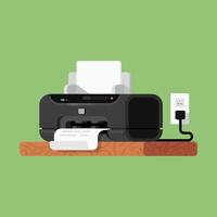 Home printer icon. Flat illustration of home printer icon for web design vector