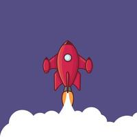 Set of rocket icons. Launch spaceship or spacecraft. Rocket fast flying for space. New business start up. vector
